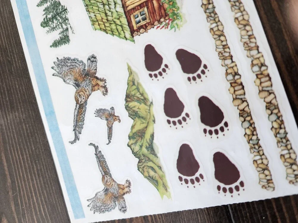 PSX Mountain Retreat Jumbo Sticker Sheets Scrapbooking Vintage Retired NEW #21